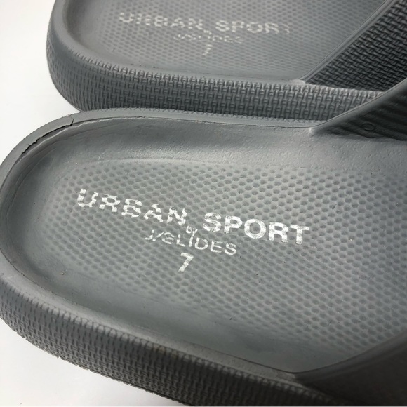 Urban Sport by J. Slides gray slide sandals. Size 7. In like new condition! - Picture 6 of 8